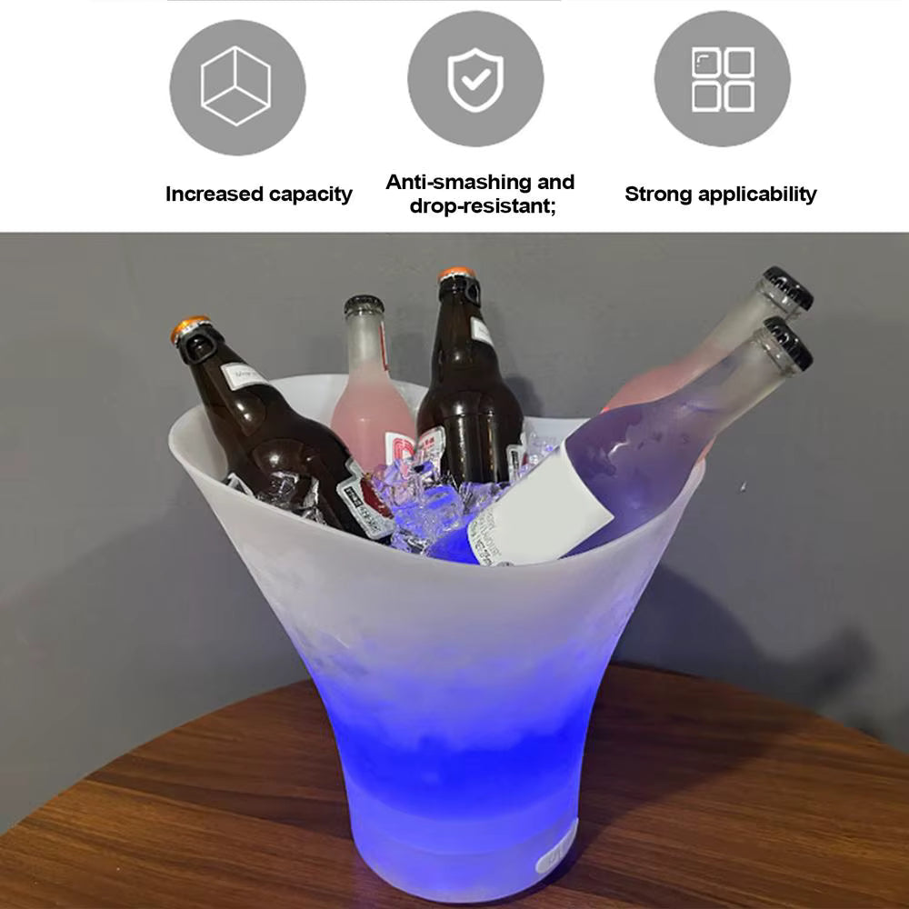 HIELERA CON LUZ Y PARLANTE BLUETOOTH